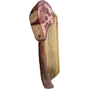 Custom engraved prime dry aged tomahawk